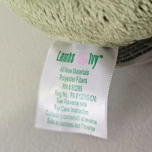 Lambs Ivy Enchanted Forest Owl Plush Toy 14  Soft Stuffed Green Yellow Burgundy - Picture 6 of 8